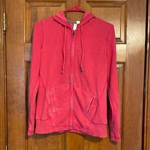 GreenTea Pink Full Zip Hoodie
